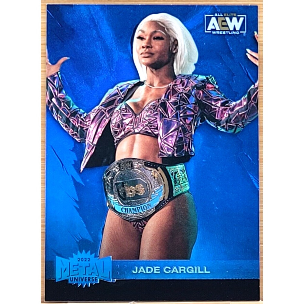 2022 UPPER DECK AEW METAL UNIVERSE JADE CARGILL BLUE SPECTRUM‎ PARALLEL